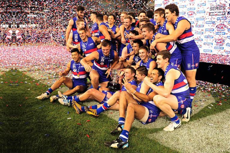 AFL team Western Bulldogs at their 2016 Grand Final win.