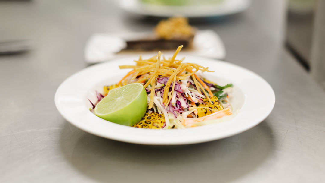 A salad dish prepared at VenU restaurant