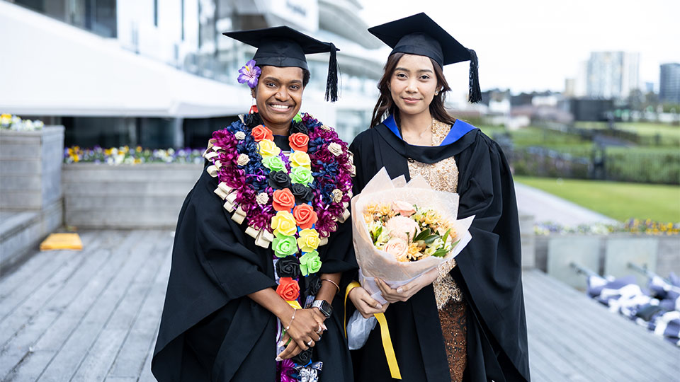 Daisy Rose and friend, 2025 VU graduation.