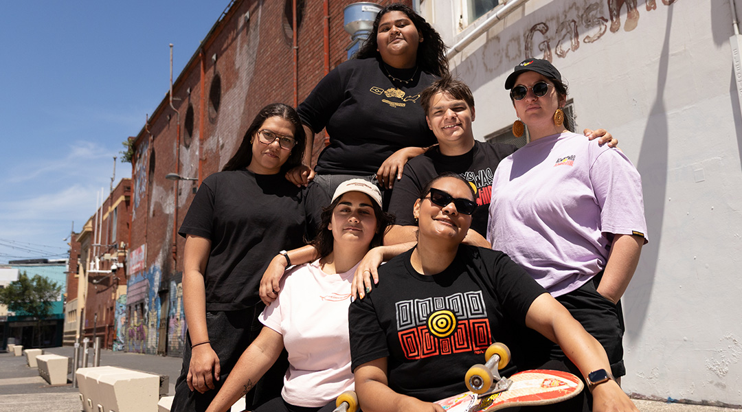 Group of Aboriginal and Torres Strait Islander students 