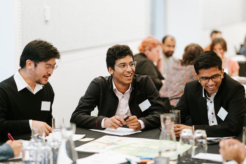 Students laughing along with each other at the Student Leadership Conference.