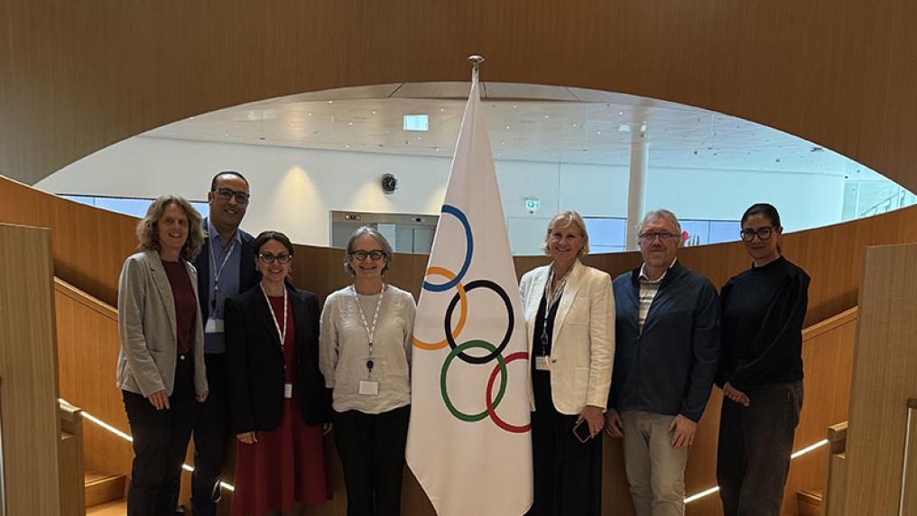 Tracy Taylor with members of the IOC Olympic Studies Research Grants Committee meeting in Lausanne in May 2025